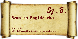 Szmolka Boglárka névjegykártya